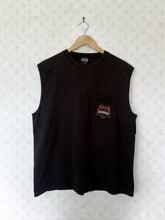 Load image into Gallery viewer, Woodlands Texas Harley Davidson Washed Black Pocket Front Tank